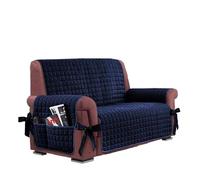 Angel's Collection Copridivano Trapuntato Square Salvadivano con Tasche Laterali e Lacci 1-2-3-4 Posti Diversi Colori (Blu, 3 Posti 165 x 225 cm.)