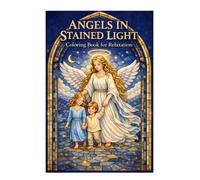 ANGELS IN STAINED LIGHT: A Relaxing Coloring Book for Stress Relief, Mindfulness, Peaceful Moments, and Creative Calm