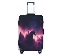 Angels in The Polar Night, copertura per valigia, resistente, antigraffio, adatta per bagagli da 45,7 a 81,3 cm, Nero , L