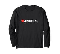 Angels Love, Heart Design Loved by Anyone Who Like Angels Maglia a Manica