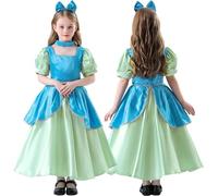 Angels Ragazzine Principessa Bianco Come la Neve Fascia La Cenerentola Vestito da Principessa Blu per Bambine per Spettacoli e Cosplay Abito Elegante Fiere e Eventi con Stile Europeo Corte Halloween