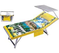 Angel's Telo lettino mare microfibra con cuscino gonfiabile tasche multicolor Limoni Sorrento INTIMOEGIDIO