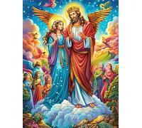 Angels with Wings in A Magical Sky Rompicapo 500 Pezzi Per Professionisti Science Fiction Magical Dream Cartone Rigido Incastro Preciso Per Esercizio Mentale Da Passatempo Qualità Museale Edizione Es
