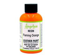 Angelus, Colore acrilico per pelle, 29,5 ml/ Tinta acrilica Angelus, per pelle, Arancione (Arancio fiammante / arancio fluo), 118ml