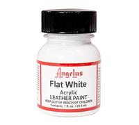 Angelus, Colore acrilico per pelle, 29,5 ml/ Tinta acrilica Angelus, per pelle, Flat White, 1 oz