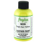 Angelus, Colore acrilico per pelle, 29,5 ml/ Tinta acrilica Angelus, per pelle, Neon Tropic Sun Yellow., 118ml