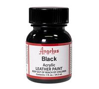 Angelus - Colore Acrilico per Pelle, Acrilico, Nero, 1 Oz Standard