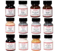 Angelus - Kit per la vernice acrilica per pelle, dodici flaconi da 12 ml