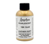 Angelus Leather Paint Pearlescent 18K Gold, 4 ounce jar (733-01-455)