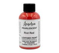 Angelus Leather Paint Pearlescent Riot Red, 4 ounce jar (733-01-451)