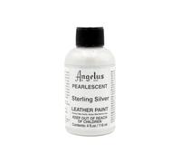 Angelus Leather Paint Pearlescent Sterling Silver, 4 ounce jar (733-01-454)