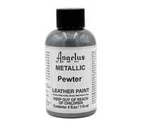 Angelus Leather Paint, Pewter, 4 ounce jar (732-04-143)