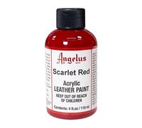 Angelus Leather Paint, Scarlet, 4 Ounce Jar (720-04-190)