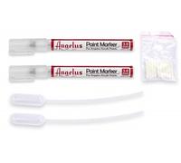 Angelus Set Pennarelli Vuoti Ricaricabili Colore Tintura Pelle Punte 3 mm 5 mm