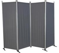 Angerer 4-TLG. Swingtex Paravent, Grigio Scuro