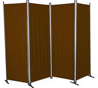 Angerer 4-TLG. Swingtex - Paravento, Parete Divisoria per Interni, Colore: Marrone