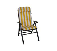 Angerer Cuscino per Sedia 50 x 120 cm, Design Giallo-Bianco (Senza Sedia)