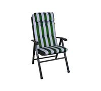 Angerer Cuscino per Sedia 50 x 120 cm, Design Verde-Bianco (Senza Sedia)