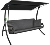 Angerer Dondolo Elegance Joy - Altalena per sedersi, sdraiarsi e rilassarsi, con funzione letto, facile da montare, made in Germany, tessuto di alta qualità, grigio chiaro