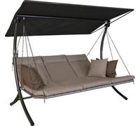 Angerer Freizeitmöbel GmbH Dondolo Hollywood Luxus Smart - Dondolo da giardino Made in Germany - altalena facile da montare (beige)