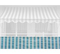 Angerer Paravista per Balcone Design Blu-Bianco, 75 cm, Lunghezza: 8 Metro