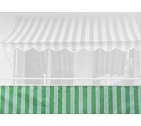 Angerer Paravista per Balcone Design Verde-Bianco, 90 cm, Lunghezza: 6 Metro