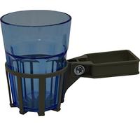 Angerer Porta Bevande per Dondolo con Tubo Quadrato Champagne, Bicchiere Blu