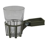 Angerer Porta Bevande per Dondolo con Tubo Quadrato Champagne, Bicchiere Trasparente