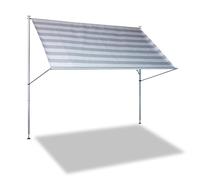 Angerer Tenda da Sole Premium a Strisce, 150 cm, Colore: Grigio Chiaro