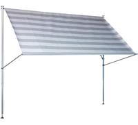 Angerer Tenda da Sole Premium a Strisce, 250 cm, Colore: Grigio Chiaro