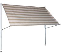 Angerer Tenda da Sole Premium a Strisce, 250 cm, Colore: Tortora