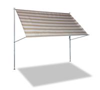 Angerer Tenda da Sole Premium a Strisce, 350 cm, Colore: Tortora