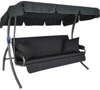 Angerer Trend Joy - Dondolo a 3 posti, Colore: Grigio | Dondolo da giardino Made in Germany, altalena per sedersi, sdraiarsi e rilassarsi, con funzione letto, facile da montare