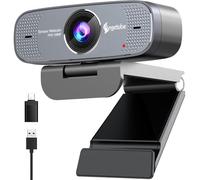 Angetube Webcam 1080P per PC Streaming Camera Autofocus con Computer Camera 1080P 30FPS Web Cam Microfono Integrato Web Cam 78°FOV, Plug & Play Laptop Webcam w/Zoom/Teams/Skype/Google Meet