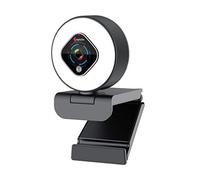 Angetube Webcam con funzione zoom - 1080P streaming media web cam con doppio microfono con zoom digitale a 5- livelli Utilizzato per chat video e videoconferenze, compatibile con Windows Mac e Android