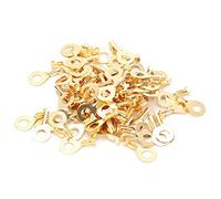 ANGGREK 100Pcs Anello di Ottone per Pressione a Freddo Terminale a Crimpare M6 6.2mm Terminale Ad Anello con Ritardante di & Resistenza Alle Alte Temperature per Connessione Cavi