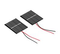 ANGGREK 2Pz Pannello Solare Modulo 43x55mm 0.4W 1.5V Alta Efficienza Policristallino Micro Mini Celle Solari con Resistenza Al Prestazioni a Bassa Luce per Luci Solari Giocattoli