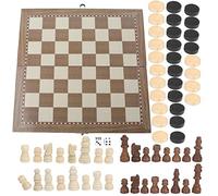 ANGGREK 3 su 1 Set di Scacchi in Legno Set Pieghevole Chess Backgammon Back Board Game per Bambini per Adulti Viaggia per il Cervello Esercizio Educativo Giocattolo Educativo