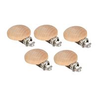 ANGGREK 5 Pezzi di Faggio in Legno Baby Clips Fittizie per Neonati in Modo così Semplice Senza Fori per il Giocattolo Senza Denti