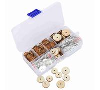 ANGGREK 50 Set Accessori per Bambole Articolati Movibili per Realizzare Orsacchiotti con Scatola di Conservazione per Materiali Fai da Te in Ferro Antiruggine Spillette Divise