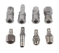 ANGGREK 8pcs Accoppiamenti di Tubi Pneumatici, Connettore Ad Aria BSP 1/2 Pollice Impostare Tin per Strumenti per Compressore D'aria Connetti Rapidi