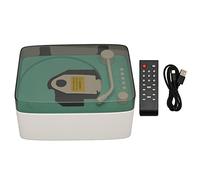 ANGGREK Altoparlante Bluetooth, Lettore CD Vintage Design Retro Grammofono con Suono HiFi Batteria 3600mAh per Casa Palestra Ufficio Ingresso USB 3.5mm (Blu verdastro)