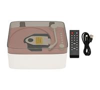 ANGGREK Altoparlante Bluetooth, Lettore CD Vintage Design Retro Grammofono con Suono HiFi Batteria 3600mAh per Casa Palestra Ufficio Ingresso USB 3.5mm (PINK)