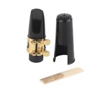 ANGGREK Bocchino Sassofono Alto Bocchetto Professionista del Flauto Sassofono per il Bocchetto di Musica Jazz di Plastica Nera Sax con Suoni Luminosi per i Giocatori Professionisti Alle Prime Armi