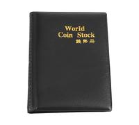 ANGGREK Book da Collezione di Monete 120 Tasche Album per Collezionare Monete per Mondiali con Supporti Sicuri Portatile Elegante Copertina Rossa Elegante (Black)