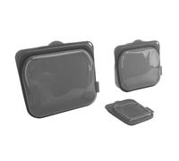 ANGGREK Borse di Stoccaggio degli Alimenti in Silicone Riutilizzabili, Progettazione Efficiente per le Perdite, Riutilizzabile e Sicuro, Sigillato Ermetico, Conservazione Multifunzionale, 3 Pc Multi