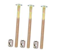 ANGGREK Bulloni di Mobili, Set di Dispositivi Fissaggio del Connettore in Acciaio Carbone qualità con Dadi a Canna, Bulloni del Tappo della Testa Esagonale M6 per Cucciolo Sedia Letti, 40-150 Mm,