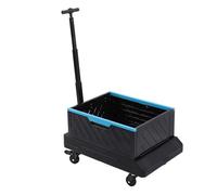 ANGGREK Carrello per Carro Pieghevole, Carrello Manuale Pieghevole in Acciaio Inossidabile con Maniglia Regolabile e Ruote Girevoli a 360° per Ufficio, Campeggio e Magazzino