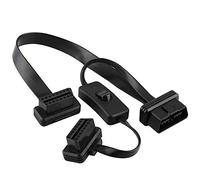 ANGGREK Cavo Splitter OBD2 OBD2 Y Cavo a 16 Pin Adattatore Maschio Femmina Doppia per Strumenti Diagnostici con Eccezionale flessibilit¨¤ e Durata
