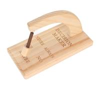 ANGGREK Decision Maker in Legno di Quercia Selettore Decisionale Magnetico 13 X 20 X 10 Cm Oscillante Sì No Forse Sempre Mai Strumento di Scelta da Scrivania per Ufficio Casa Adulti Indecisi